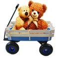 thumbnail image 2 of iRerts All Terrain Wagon for Kids Adults, Kids Wagon with Removable Wood Sides, 10" Pneumatic Tires, Extra-long Handle, 176 lbs Capacity, Steel Utility Cart Outdoor Beach Wagon for Garden, Blue, 2 of 10