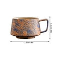 thumbnail image 3 of 12 oz Rustic Handcrafted Coffee Mug, Unique Glazed Ceramic Pottery Cup with Comfortable Handle for Latte Art, Afternoon Tea, Hot Chocolate, Vintage Style Drinkware for Home Use, 3 of 5