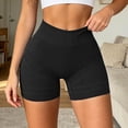 thumbnail image 5 of Women's Yoga Shorts High Waist Control Butt Lifting Seamless Compression Workout Shorts For Running Gym Training, 5 of 6