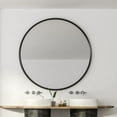 thumbnail image 4 of Induslyfe Decor Inc 39 inch Round Aluminium Alloy Framed Wall Mirror Black, 4 of 8