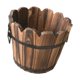 thumbnail image 5 of Maceta de barril de madera para flores, contenedor para plantas, ideal para la entrada de interiores y de la jardinería., 5 of 9