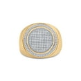 thumbnail image 2 of 10kt Yellow Gold Mens Round Diamond Circle Frame Cluster Ring 1/2 Cttw, 2 of 4