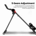 thumbnail image 5 of Mohsoe Body Shaping Abdominal Machine 5 Adjustable Heights, Dual-Track Ab Roller with LCD Monitor, Full Body Workout Equipment for Waist Abdomen Back Legs, 150kg Max Weight, 5 of 9