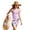 A89 Purple, variant on FASHOFT Girls Swimsuit Ruched Adjustable Straps One Piece Bathing Suit with Cover up Skirt for Beach Poor Girls' Swimwear Black 9-10 Years
