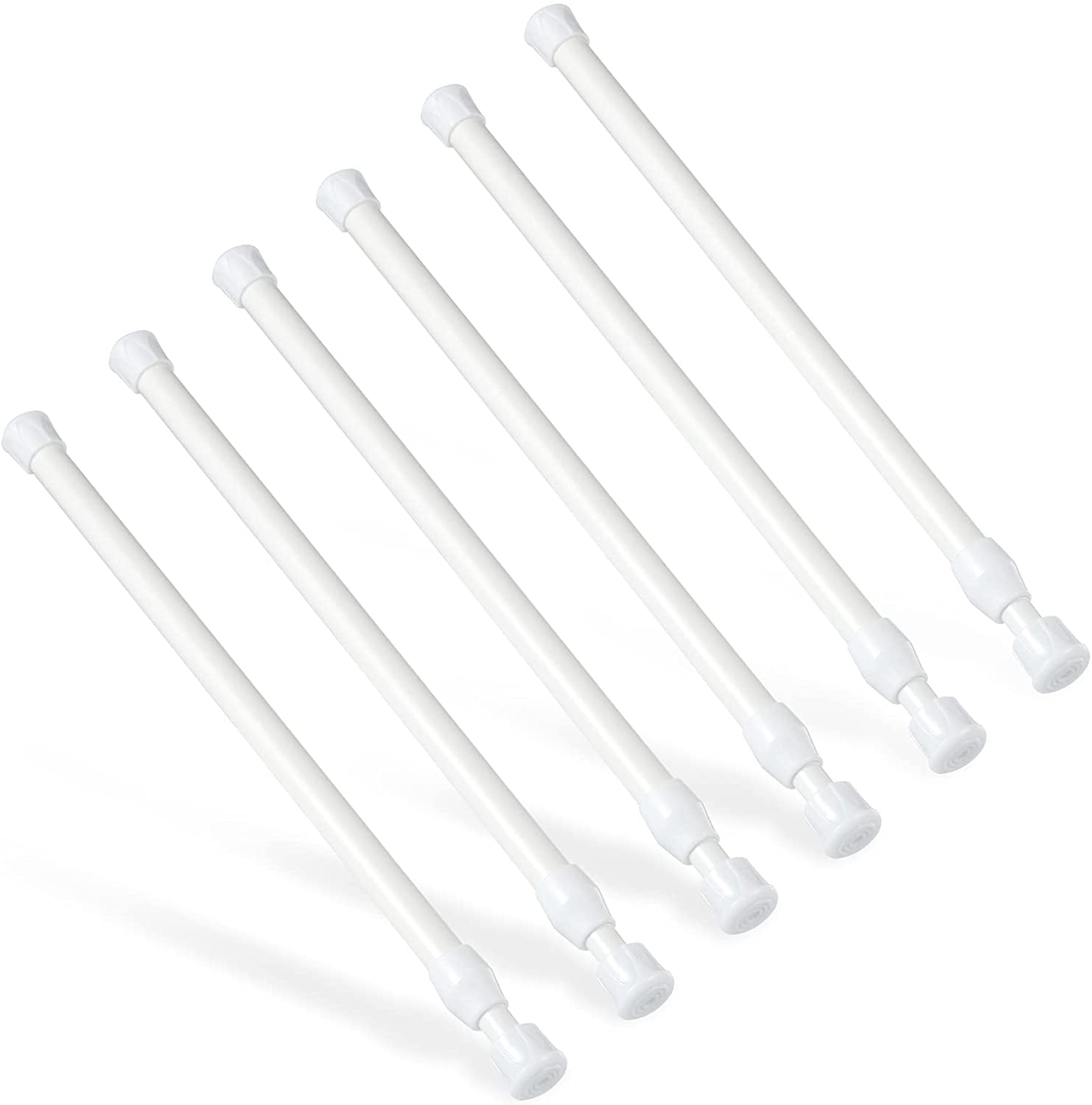 6Pcs Tension Rod, Tension Rods for Windows, No Drilling Rustproof
