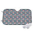 thumbnail image 2 of Lsque Popcorn On Blue Lines Car Windshield Sun Shade | Accordion Folding Style Auto Shade for Car Truck SUV Van | Blocks UV Rays Sun Visor Protector | Medium, 2 of 7