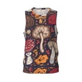 thumbnail image 2 of Easygdp Forest Wild Mushroom Men's Mesh Basketball Jersey Quick Drying Sleeveless Shirts Fitted Muscle Tank Tops Sport Round Neck T-Shirt - 4X-Large, 2 of 9