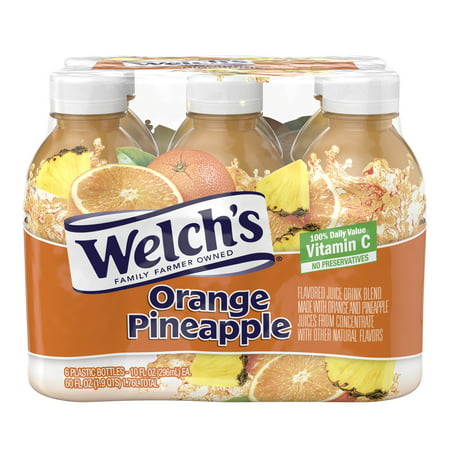 (2 pack) Welch's Juice, Orange Pineapple, 10 Fl Oz, 6