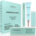 thumbnail image 1 of Onsen Japanese Nail Repair Kit - Professional Nail File 3-Way Nail Buffer Block And Cuticle Cream With Free Replacement Pads For Perfect Nails - The Most Amazing Travel Size Nail Care Kit, 1 of 9