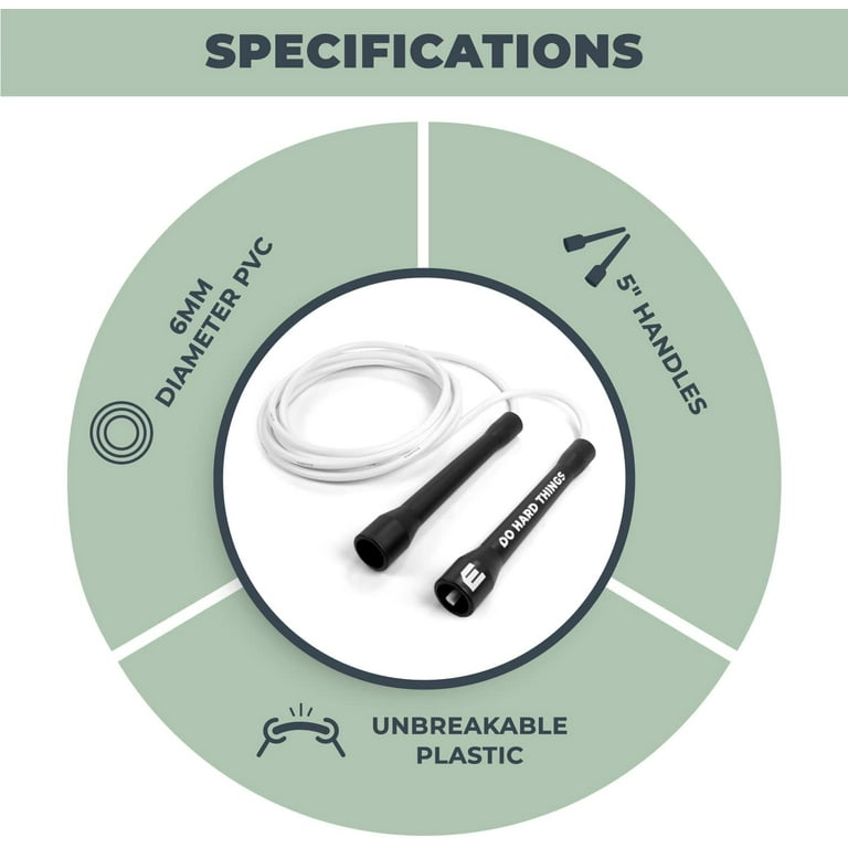 EliteSRS, Do Hard Things 6mm PVC Jump Ropes For Fitness, 47 OFF