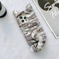 thumbnail image 2 of Allytech Furry Case Cover for Apple iPhone 13 Pro, Cute Tiger Design Back Cover Faux Fur Fashionable Shockproof Slim Fit Phone Case for Apple iPhone 13 Pro - Gray, 2 of 7