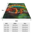 thumbnail image 3 of Balery Chameleon Manta de Felpa Suave y Acogedora – Cobija de Franela Aterciopelada para Cama, Lavable y Cálida para Sofá, Mascotas, Transpirable-50"x40", 3 of 7