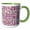 Green/White, variant on 3drose, Forever United, in Love, Love Words Pattern, 11oz Two-tone Green Mug