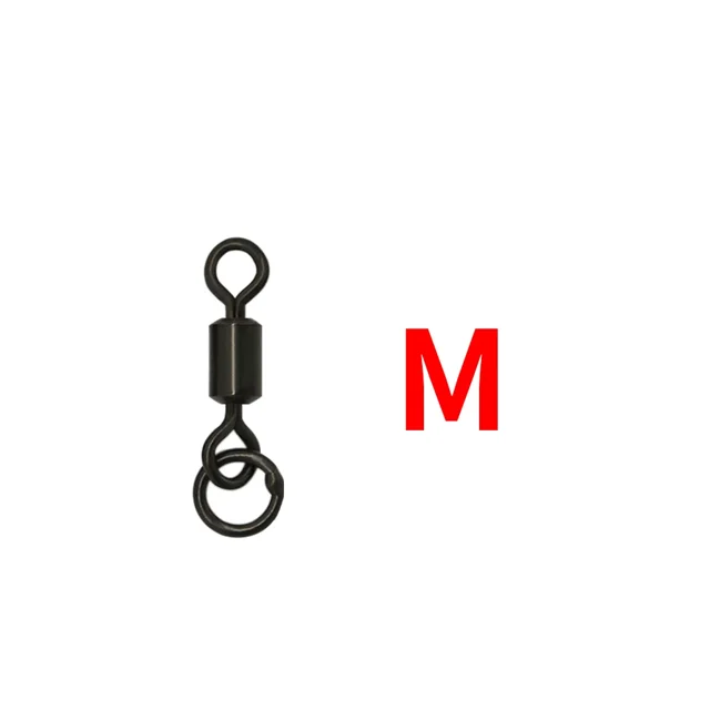 20pcs Carp Fishing Micro Hook Ring Swivel Flexi Accessories For Carp Fishing Rolling Swivel with Ring for D-Rig Chod Rig Tackle 20PCS