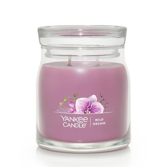 Yankee Candle Signature Medium 2-Wick Candle, Wild Orchid, 13 oz