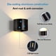thumbnail image 4 of 10W Indoor LED Wall Light,Outdoor Wall Light IP65 Waterproof,Modern Aluminum Wall Light Adjustable Up and Down 3000K Warm WhiteBlack, 4 of 5