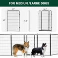 thumbnail image 2 of BouPower 8-Panel Dog Playpen with Gate, 40" Tall Pet Exercise Pen for Medium Dogs, Outdoor Yard, RV & Camping Fence, Heavy Duty Metal Puppy Pen with Fixed Stake, No Dig, Portable & Secure, 2 of 7