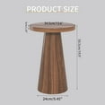 thumbnail image 6 of Small Round Pedestal End Table Fluted Drink Table Martini Table Accent Side Table for Living Room, 6 of 9