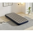 thumbnail image 2 of Colchón inflable de pvc para exteriores, colchón de aire grueso con flocado, colchón inflable para el hogar, gris/azul, 2 of 4