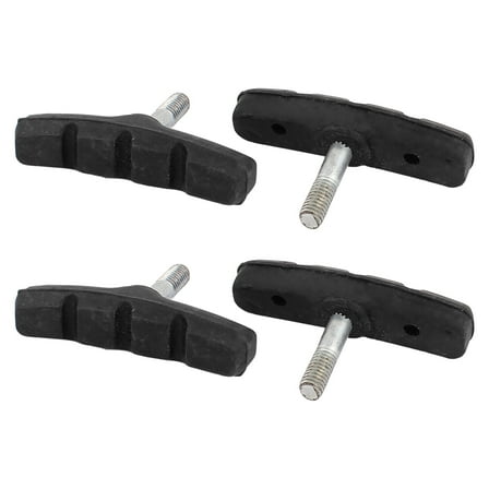 REGALWOVEN 6mm Thread Dia Black Carved Rubber Mountain Bicycle Bike Brake Pads 4Pcs