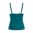thumbnail image 5 of HomeGardon Womens Tankini Swimsuits Tops Bikini with Bra Summer V-Neck Solid Color Tummy Control Bathing Suits, 5 of 5