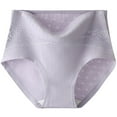 thumbnail image 3 of Aboser Plus Size Cotton Panties for Women High Waisted Seamless Underwear Comfortable Full Coverage Brief Panties Ladies Leak Proof Period Underwear, 3 of 4