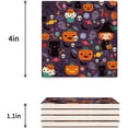 thumbnail image 3 of FMSHPON Halloween Party Set of 4 Coaster for Drinks, Absorbent Ceramic Stone Coasters Cup Mat with Cork Base for Home Kitchen Room Coffee Table Bar Decor, 3 of 4