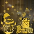 thumbnail image 4 of kiskick Christmas Window Stickers, Cute PVC Golden Glitter Snowman Elk Snowflake Decal DIY Decoration, Removable Wall Door Stickers, Christmas Party Decoration Holiday Supplies, 4 of 8
