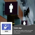 thumbnail image 3 of OULII 2Pcs Blue Acrylic Restroom Sign Directional Guidance for Shopping Center Childcare, 3 of 4