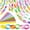 Bright, variant on 600 Pcs Paper Chain Garland Strips with Double Sided Tape, 0.8x8.5 Inch Paper Chain Garland for DIY Party, Birthday, Wedding, Holiday, Home Decor, Craft Supplies, Bright Color Paper Chains(Bright)
