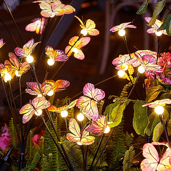 Aodebiao Solar Garden Light Realistic Butterfly Swaying In Wind Outdoor Decor Stainless Steel Patio Yard Decor Unique Gift Weatherproof