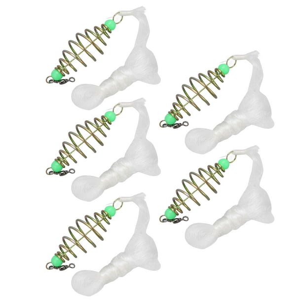 Red de pesca de bajío de primavera Jadeshay 5 piezas con cuentas luminosas nocturnas Nylon acero inoxidable