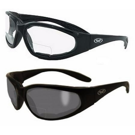

2 Pairs - 2.0 Bifocal Global Vision Eyewear Hercules Anti-fog Safety Glasses with EVA Foam (1 Clear 1 Smoke)