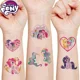 thumbnail image 4 of Nuevas pegatinas de tatuajes de My Little Pony, Twilight Sparkle, Rarity, AppleJack, pegatinas temporales con personalidad de anime, juguetes para fiestas infantiles, regalos, 4 of 5