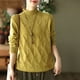 thumbnail image 5 of Suéter de punto para mujer, estilo occidental, holgado, versátil, estilo retro, con cuello alto, holgado, de color sólido, a la moda de otoño e invierno, 5 of 5