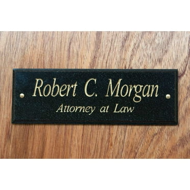 Solid Granite Door Plaque (Available in three different stone finishes: Polished Black, Green or Ash.)
