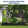 thumbnail image 1 of Kojooin Metal Raised Garden Bed with Trellis and Privacy Screen, Galvanized Planter Box for Patio or Balcony, 1 of 8