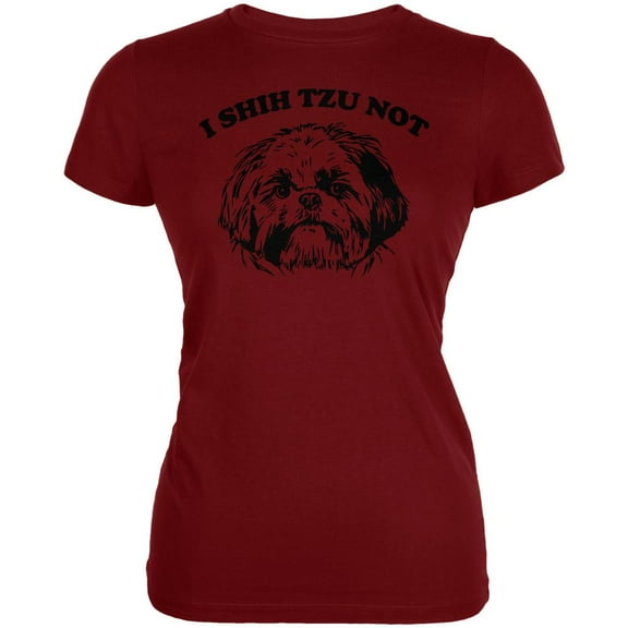 I Shih Tzu Not Juniors Soft T Shirt Garnet Red MD
