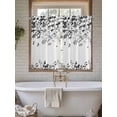 thumbnail image 4 of Black Leaves Living Room Curtains 2 Panel, Summer Botanical Cafe Window Treatment, Farmhouse Bedroom Bathroom Kitchen Curtains Drapes 104"x54", 4 of 6