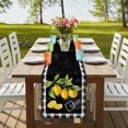 thumbnail image 4 of Table Runners 72 Inches Long Dress Scarves, Yellow Lemon Farmhouse Kitchen/Dining Table Runner, Coffee Tablerunners, Summer Botanical Black White Checkered 14x72 Inch, 4 of 9