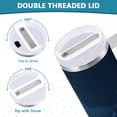 thumbnail image 5 of 40 oz Insulated Stainless Steel Tumbler Double Wall Stainless Steel Tumbler with 2-Way Drinking Mysterious Christmas Night Scene, 5 of 9