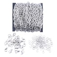 thumbnail image 1 of Metal Link Cable Chain with Lobster Clasps Rings for Men Women Jewelry Chain DIY Making - Black, 1 of 7