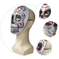 thumbnail image 3 of Máscara de Calavera del Día de los muertos, máscara mexicana de huesos completos, utilería para festivales, suministros para fiestas de Halloween, 3 of 5