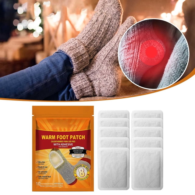 10 Pack Self Adhesive Patch Body Warmer Foot Warmer For Winter Indoor Outdoor Sports Keep You Warm In Cold Weather,Orange System Care Lotion