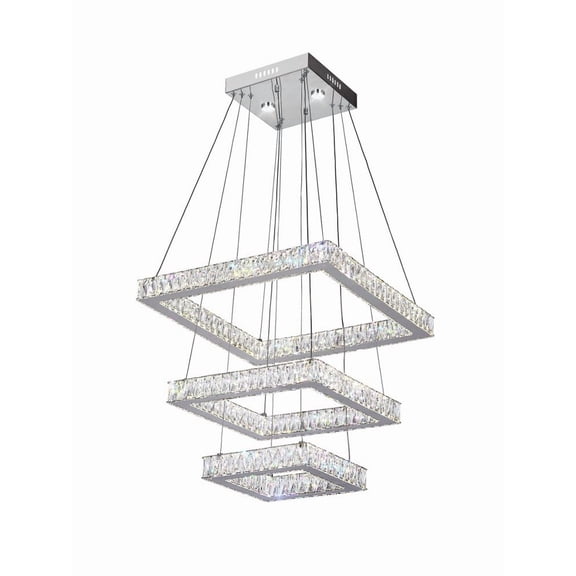 CWI Lighting Florence 2Transitional Metal LED Chandelier in Chrome