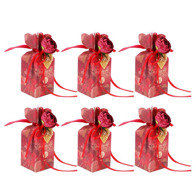 Cajas De Dulces, Cajas De Galletas De Decoración De Cintas, Para Fiesta De Cumpleaños, Aniversario, Fiesta De Bienvenida Al Bebé, Fiesta De Navidad, Día De San Valentín YLSHRF Patrón de flores retro