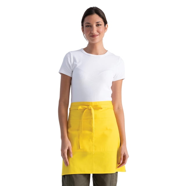 Delantal Chef Works, unisex, medio bistró, color limón, talla única