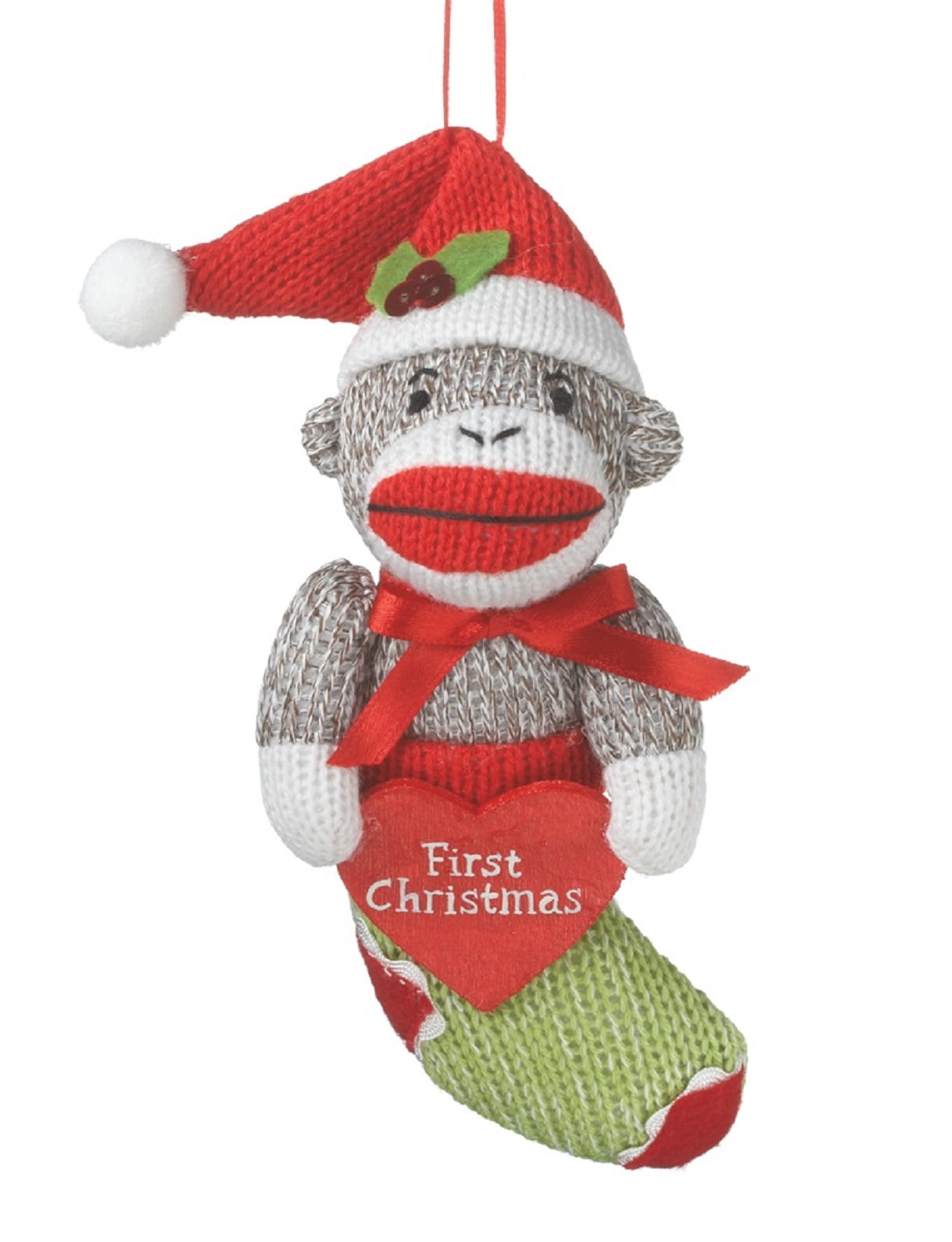 Midwest CBK Babys First Christmas Sock Monkey in Stocking Holiday