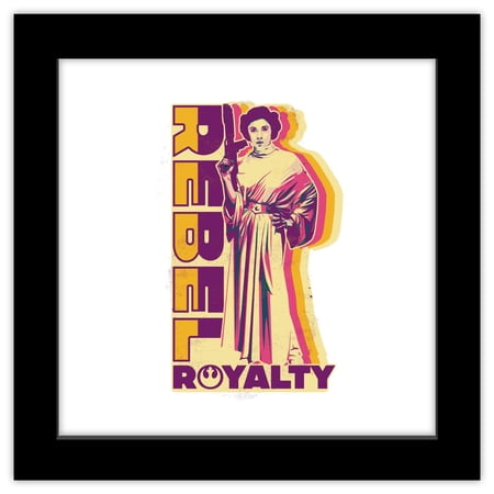 Gallery Pops Star Wars: Saga – Rebel Royalty Princess Leia Wall Art Black Framed Version 12 x 12