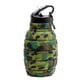 thumbnail image 1 of Nueva botella de agua plegable con forma de granada, botella de agua para montar de silicona de calidad alimentaria con mosquetón, juego de agua potable, camuflaje verde militar, 5, 1 of 5